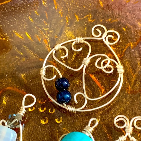 6 handmade wired pendant - Picture 2 of 4